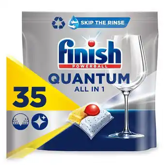 Tesco Finish quantum all in one 35 lemon dishwasher tablets 364g offer