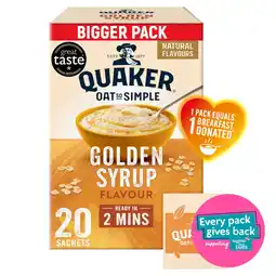 Morrisons Quaker oat so simple golden syrup big pack porridge sachets offer