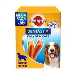 Morrisons Pedigree dentastix daily adult medium dog treats 56x dental sticks offer