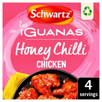 Tesco Schwartz las iguanas honey chilli chicken 35g offer