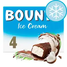 Tesco Bounty ice cream bars 4 x 50.1ml offer