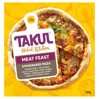 Tesco Takul halal meat feast stonebake pizza 340g offer