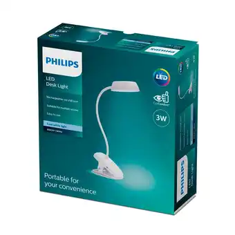 Tesco Philips white led desk light offer