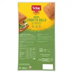 Tesco Schar brown ciabatta rolls 200g offer