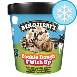 Tesco Ben & jerry's cookie dough sandwich up vanilla ice cream 465ml offer