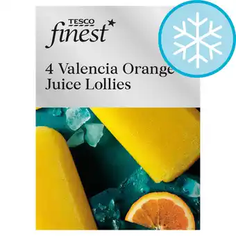 Tesco Tesco finest valencia orange juice lollies 4 x 73ml offer