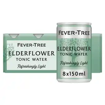 Tesco Fever tree light elderflower tonic cans 8x150ml offer