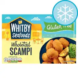 Tesco Whitby seafoods wholetail gluten free scampi 200g offer