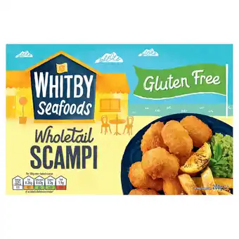 Tesco Whitby seafoods wholetail gluten free scampi 200g offer