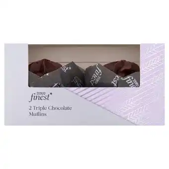 Tesco Tesco finest belgian triple chocolate muffins 2 pack offer