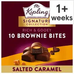 Tesco Mr kipling gooey brownie bites salted caramel 10 pack offer