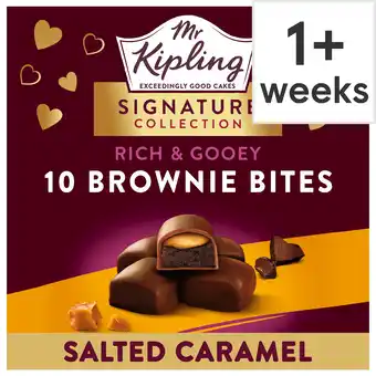 Tesco Mr kipling gooey brownie bites salted caramel 10 pack offer