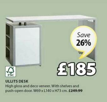 JYSK Ullits Desk offer