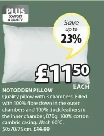 JYSK Notodden Pillow 50x70-75 Cm Save Uo To 23% offer