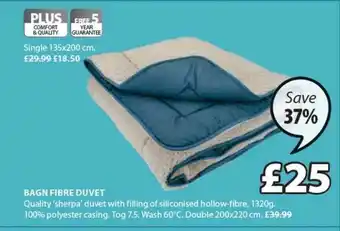 JYSK Bagn Fibre Duvet 200x220 Cm Save 37% offer