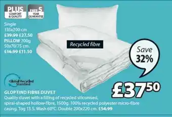 JYSK Gloptind Fibre Duvet 200x220 Cm Save 32% offer