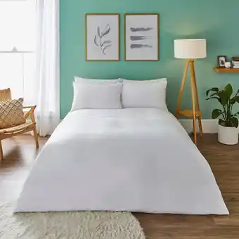 Tesco Silentnight tufted stripe white duvet set king offer