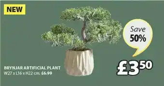 JYSK Brynjar Artificial Plant W27 X L16 X H22 Cm Save 50% offer