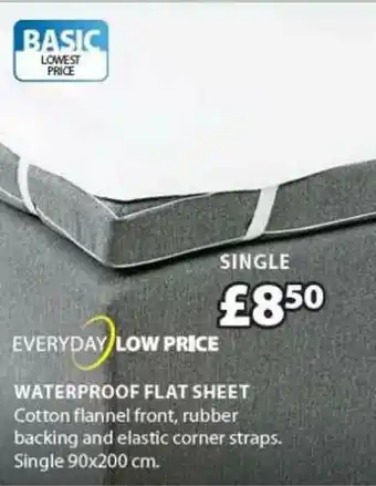 JYSK Waterproof Flat Sheet 90x200 Cm offer