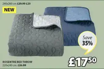 JYSK Rosentre Bed Throw 220x240 Cm Save 35% offer