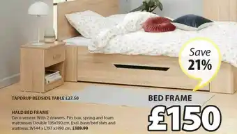 JYSK Hald Bed Fram W144 X L197 X H90 Cm Save 21% offer