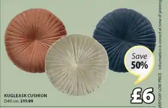 JYSK Kugleask Cushion Save 50% offer