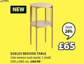 JYSK Egelev Bedside Table D35 X H65 Cm Save 24% offer