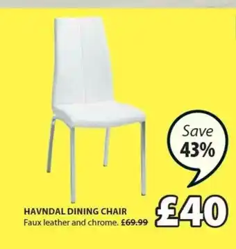 JYSK Havndal Dining Chair Save 43% offer
