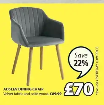 JYSK Adslev Dining Chair Save 22% offer
