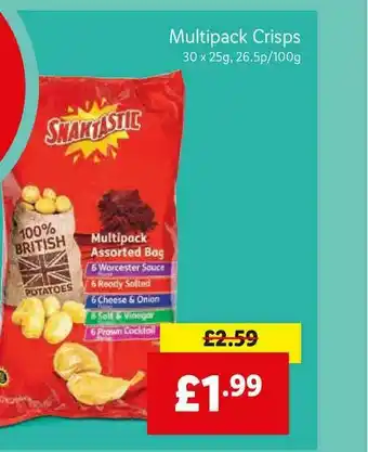 Lidl Snaktastic Multipack Crisps offer
