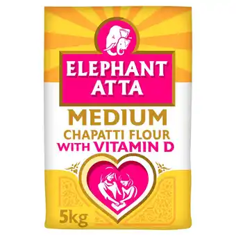 Tesco Elephant atta medium with vitamin d chapatti flour 5kg offer