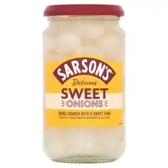 Tesco Sarsons sweet onions 460g offer