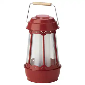 IKEA Sommarlånke led decorative table lamp, house outdoor/battery-operated red, 26 cm offer