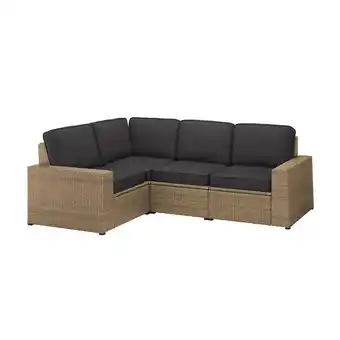 IKEA Sollerön modular corner sofa 3-seat, outdoor, brown/järpön/duvholmen anthracite offer