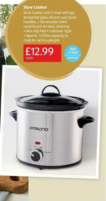 Aldi Ambiano Slow Cooker offer