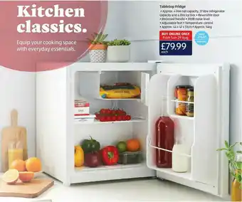Aldi Tabletop Fridge offer