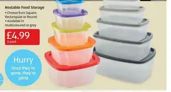 Aldi Nestable Food Storage offer
