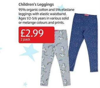 Aldi Children's Leggings offer