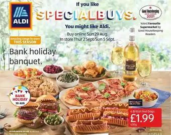 Aldi 4 British Hot Dogs offer