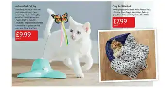 Aldi Automated Cat Toy Or Cosy Pet Blanket offer