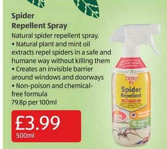 Aldi Spider Repellent Spray offer