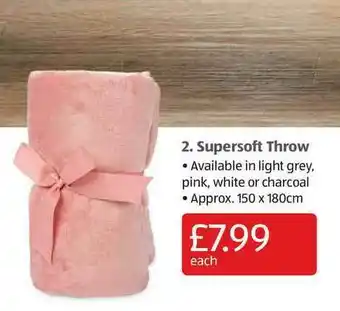 Aldi Supersoft Throw offer