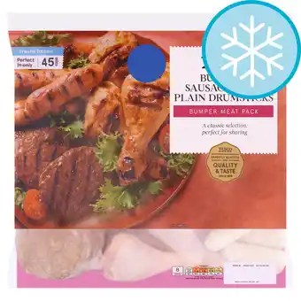 Tesco Tesco burgers, sausages & drumsticks 1.8kg offer