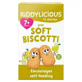 Tesco Kiddylicious pear soft biscotti 6x20g offer