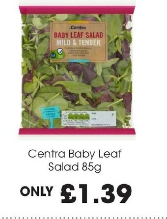 Centra Baby Leaf Salad 85g