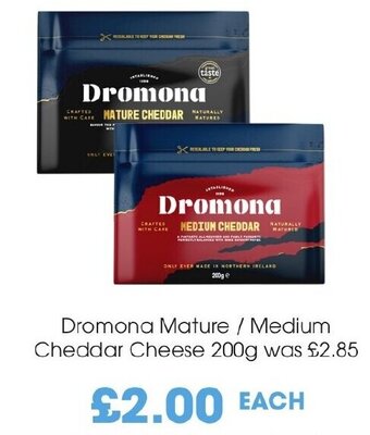 Centra Dromona Mature / Medium Cheddar Cheese 200g offer
