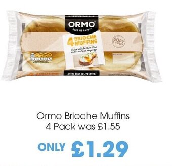 Ormo Brioche Muffins 4 Pack