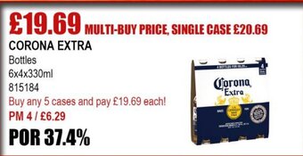Bestway CORONA EXTRA Bottles 6x4x330ml offer