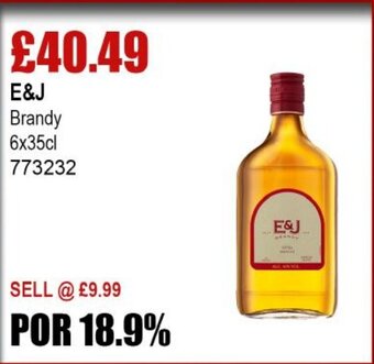 Bestway E&J Brandy 6x35cl offer