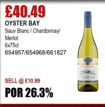 Bestway OYSTER BAY Sauv Blanc/Chardonnay/ Merlot 6x75cl offer